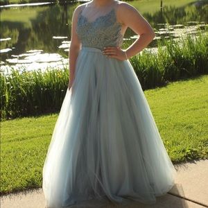 Long Blue Prom Dress (Size 12)